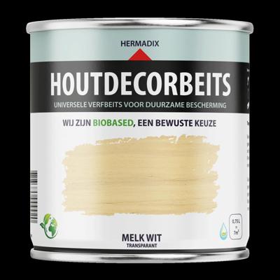 Hermadix Houtdecor Verfbeits Transparant - Melk Wit