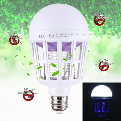 E27 15W wit licht + 365 NM paars licht Mosquito Killer Bulb Lamp vliegen ongediertebestrijding insecten verwerpen Zapper LED bal steile licht AC 175