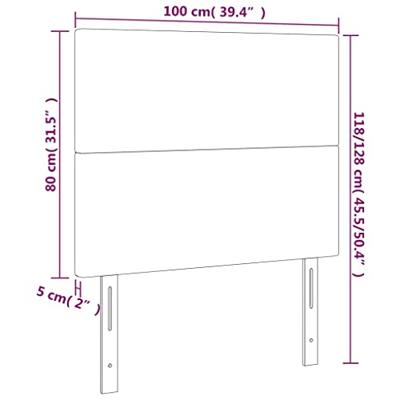 Hoofdborden 2 st 100x5x78/88 cm kunstleer wit