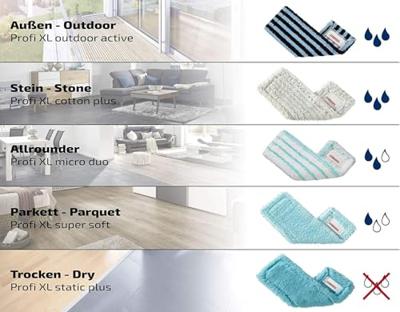 Leifheit 55020 Profi Cotton Plus XL Vloerwisser met Aluminiumsteel en Doek 42x140 cm