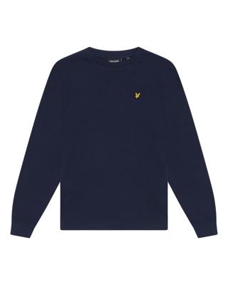 Lyle & Scott winter t-shirt jongens - navy blauw - longsleeve