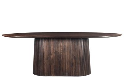Sohome Ovale Eettafel 'Olav' Mangohout, 200 x 110cm, kleur Walnoot