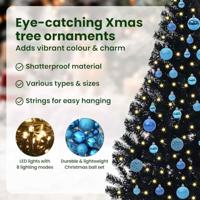 VidaXL Kunstmatig voorverlicht kerstboom met 150 led zwart 150 cm pvc - thumbnail