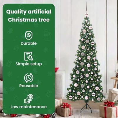 VidaXL Hoek kunstkerstboom met 300 led groen 180 cm pvc en metaal