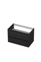 INK Onderkast 80x45 cm 2 lade greeploos gelakt - thumbnail