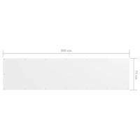 Balkonscherm 75x300 cm oxford stof wit - thumbnail