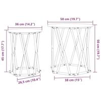 Salontafel 2 pcs Grijs sonoma 50 x 50 x 50 cm - thumbnail