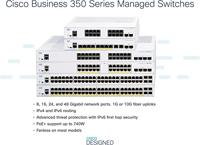 Cisco CBS350-24FP-4X Business Managed Switch | 24 GE poorten | Complete PoE | SFP+ 4 x 10G | Levenslange beperkte garantie (CBS350-24FP-4X) - thumbnail