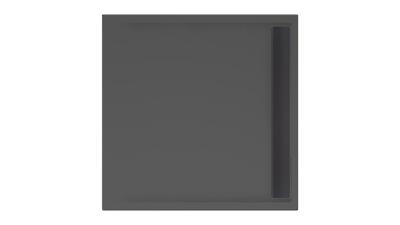 Douchevloer Xenz Easy Tray | 100x100 cm | Incl.Gootcover en Afvoersifon | Acryl | Vierkant | Zwart mat