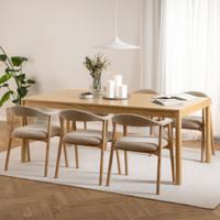 Bendt Uitschuifbare Eettafel 'Jerad' Eiken, 200/250/300 x 100cm - thumbnail