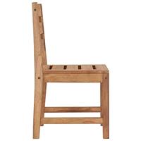 Tuinstoelen 2 st massief teakhout - thumbnail