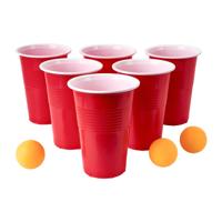 TOM beerpong 12 x 9,5 cm rood/geel 9-delig - thumbnail