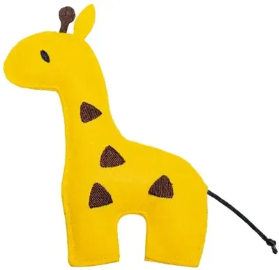 Beeztees kattenspeelgoed Jungle giraf Cody vilt 17x14x1.5cm geel