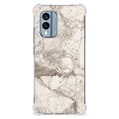 Nokia X30 Anti-Shock Hoesje Marmer Beige Nokia X30 Anti-Shock Hoesje Marmer Beige