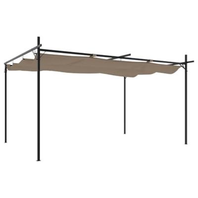 VidaXL Pergola met uitschuifbaar dak 395x292x230 taupe