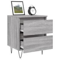 Nachtkastjes 2 st 40x35x50 cm bewerkt hout grijs sonoma eiken - thumbnail