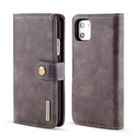 Dg. MING Crazy Horse textuur Flip afneembare magnetische lederen draagtas met houder & kaartsleuven & portemonnee voor iPhone 11 (grijs) - thumbnail