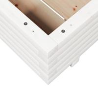 VidaXL Plantenbak 60x60x26,5 cm massief grenenhout wit - thumbnail