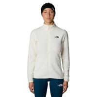 The North Face 100 Glacier Full Zip Fleece Dames White Dune/NPF L - thumbnail