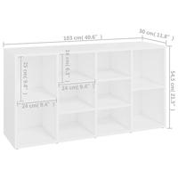 Schoenenbank 103x30x54,5 cm spaanplaat wit - thumbnail