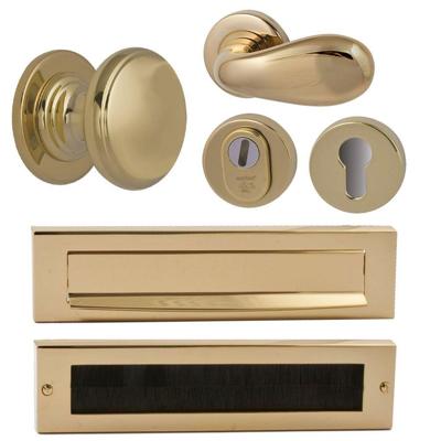 Hardbrass Voordeurset Pragma/Olympia compleet linkswijzend SKG3 met kerntrekbeveiliging - PVD messing