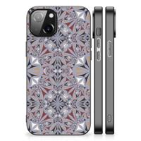 Apple iPhone 13/14 Marmeren Print Telefoonhoesje Flower Tiles - thumbnail