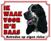 Engelse Cocker Spaniel Waakbord - Ik waak voor mijn - thumbnail