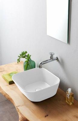 Mees design waskom vierkant mat wit