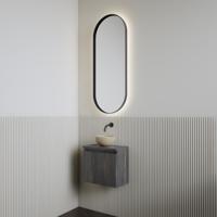 Fonteinset | BWS Leto | Zwart Eiken | Waskom Cappuccino - thumbnail