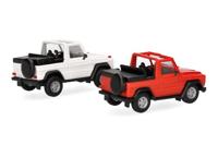 Herpa 012744 H0 Auto Puch G-klasse (W460) Cabrio, wit en rood - thumbnail