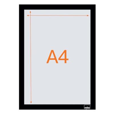 Nobo zelfklevend magnetisch kader A4, zwart, pak van 2 stuks