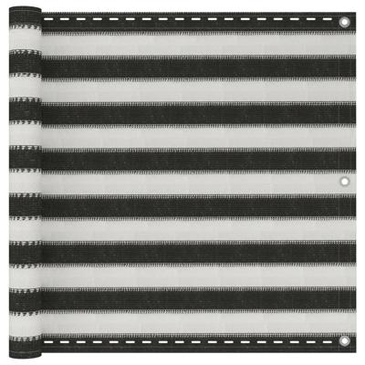 VidaXL Balkonscherm hdpe 90x400 cm antraciet en wit