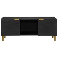 Salontafel 100x54x40 cm bewerkt hout zwart - thumbnail