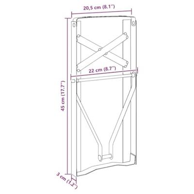 Bierbank Poten Zwart Gepoedercoat staal