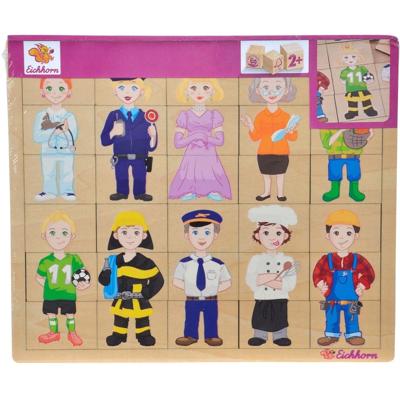 Eichhorn houten puzzel beroepen, 30st.