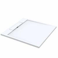Best Design Douchebak Decent 100x100x3.5 cm Solid Surface Mat Wit - thumbnail