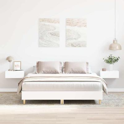 Bedframe zonder matras 150x200 cm spaanplaat wit