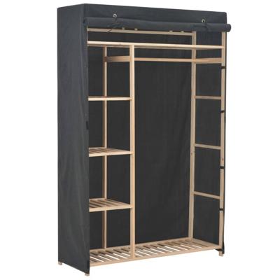 VidaXL Kledingkast 110x40x170 cm stof grijs VidaXL Kledingkast 110x40x170 cm stof grijs