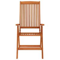 Tuinstoelen 4 st inklapbaar massief eucalyptushout - thumbnail