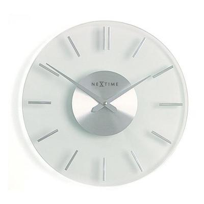 Wandklok - 26 cm - Aluminium - Glas - 'Streep' Wandklok - 26 cm - Aluminium - Glas - 'Streep'