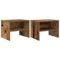 Nachtkastje 2 pcs Oud hout 40 x 30 x 30 cm Bewerkt hout - thumbnail