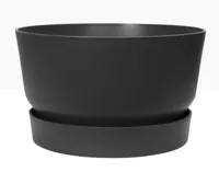 Elho Greenville schaal 33 cm living black - thumbnail