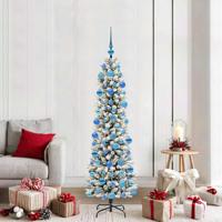 Kunstkerstboom met 300 LED Wit 180 cm PVC en Metaal en Plastic - thumbnail