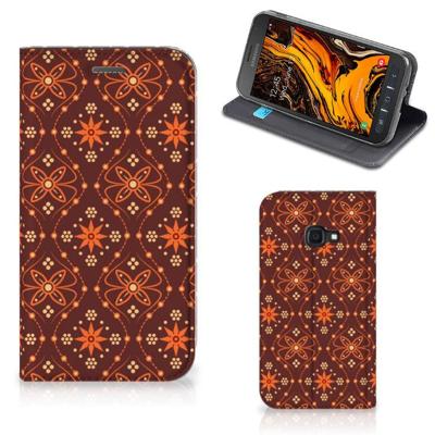 Samsung Galaxy Xcover 4s | Hoesje met Magneet | Batik Brown