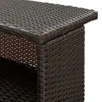 Tuinbartafel 120x55x110 cm poly rattan bruin - thumbnail