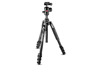 Manfrotto Befree Advanced met hendelvergrendeling, draagbare en compacte balhoofdstatiefset voor op reis, aluminium statief voor DSLR-reflexcamera's, spiegelloos, fotoaccessoires