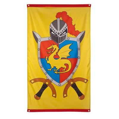 Riddervlag Geel/Rood Dragon (150x90cm)