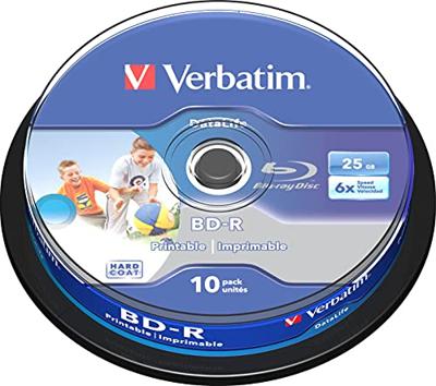Verbatim BD-R SL Datalife, Blu-Ray-disk 25 GB - 6-voudige brandsnelheid - krasbescherming - 10 stuks spindel