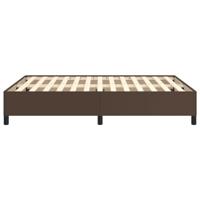 Bedframe kunstleer bruin 140x190 cm - thumbnail
