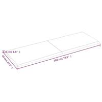 Wandschap 180x60x(2-4)cm behandeld massief eikenhout lichtbruin - thumbnail